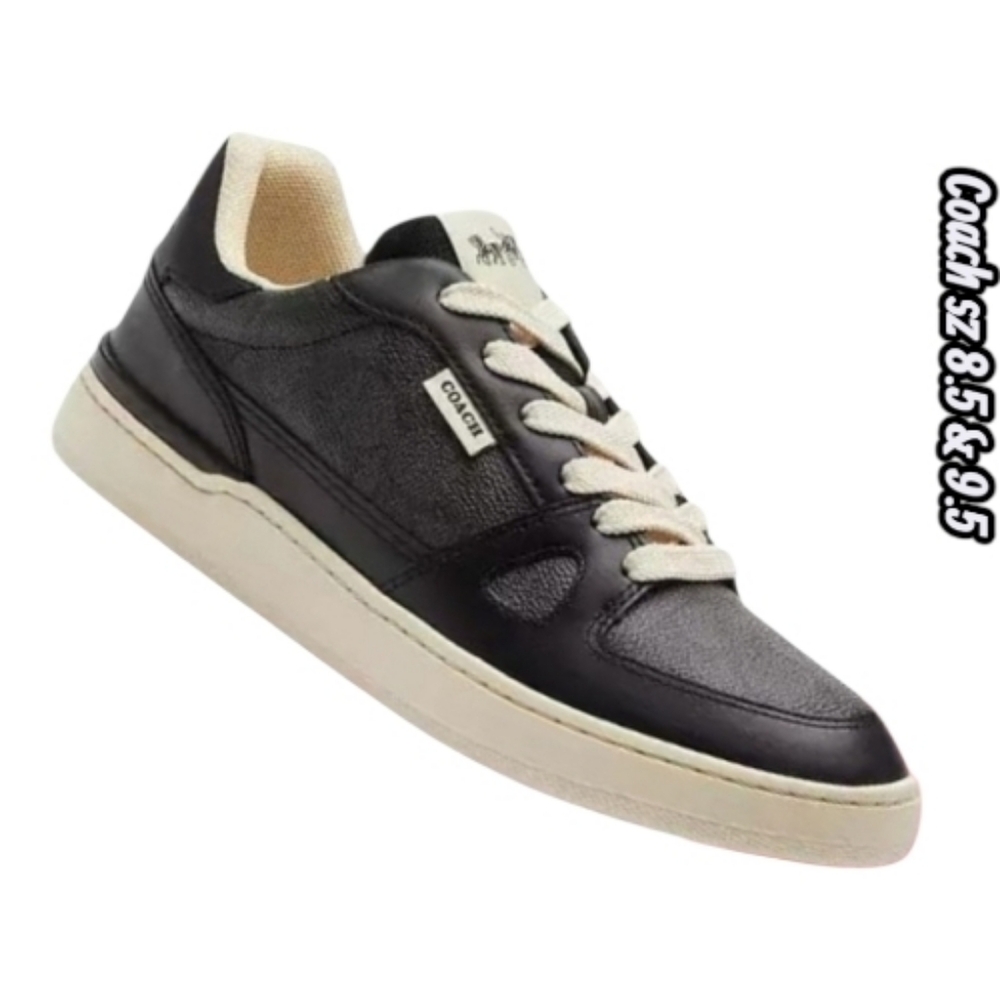 Coach Clip Court Low Top Sneaker in Black Signature Canvas NWT sz 8.5 & 9.5 - Picture 2 of 12